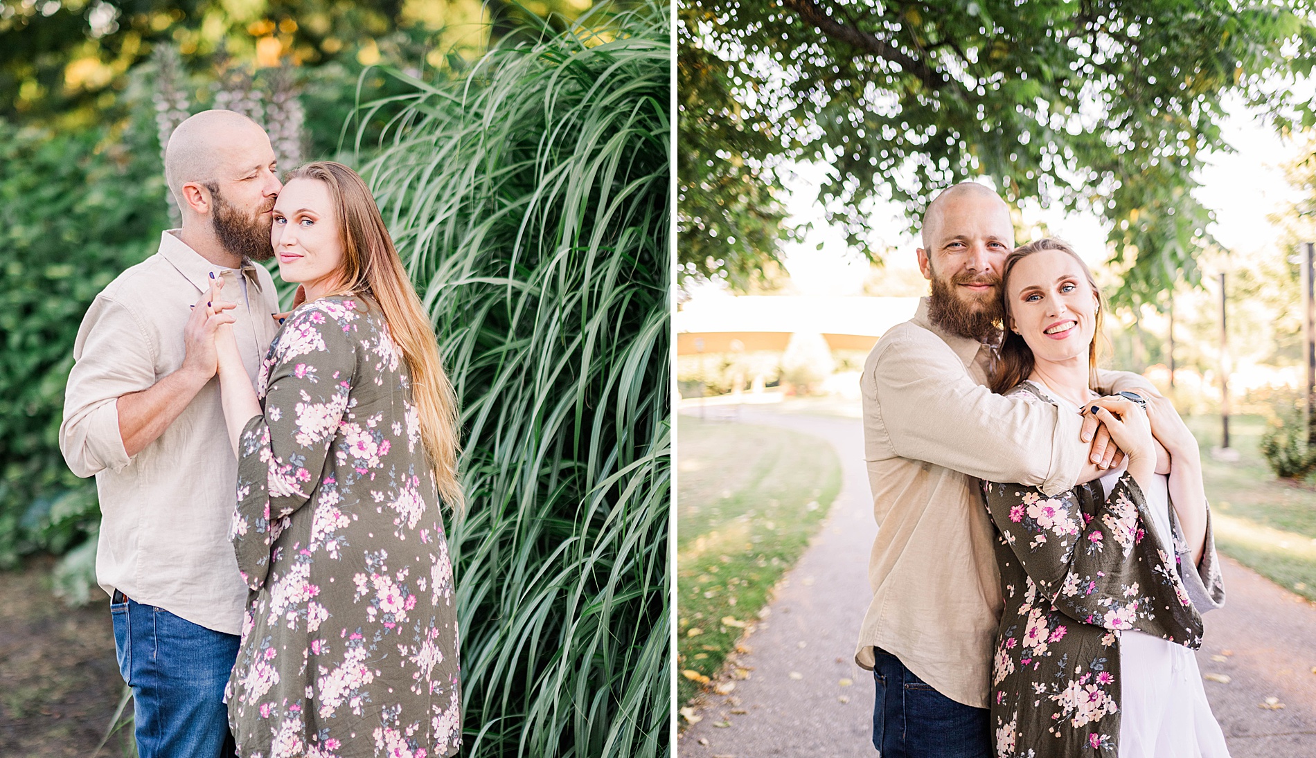 couples portraits at Owen Rose Garden in Eugene, OR