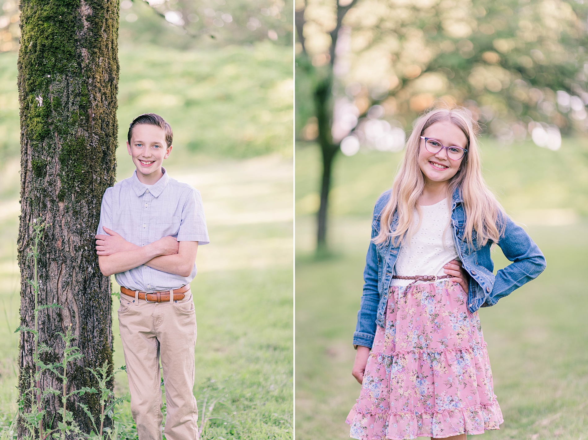 child portraits from family session