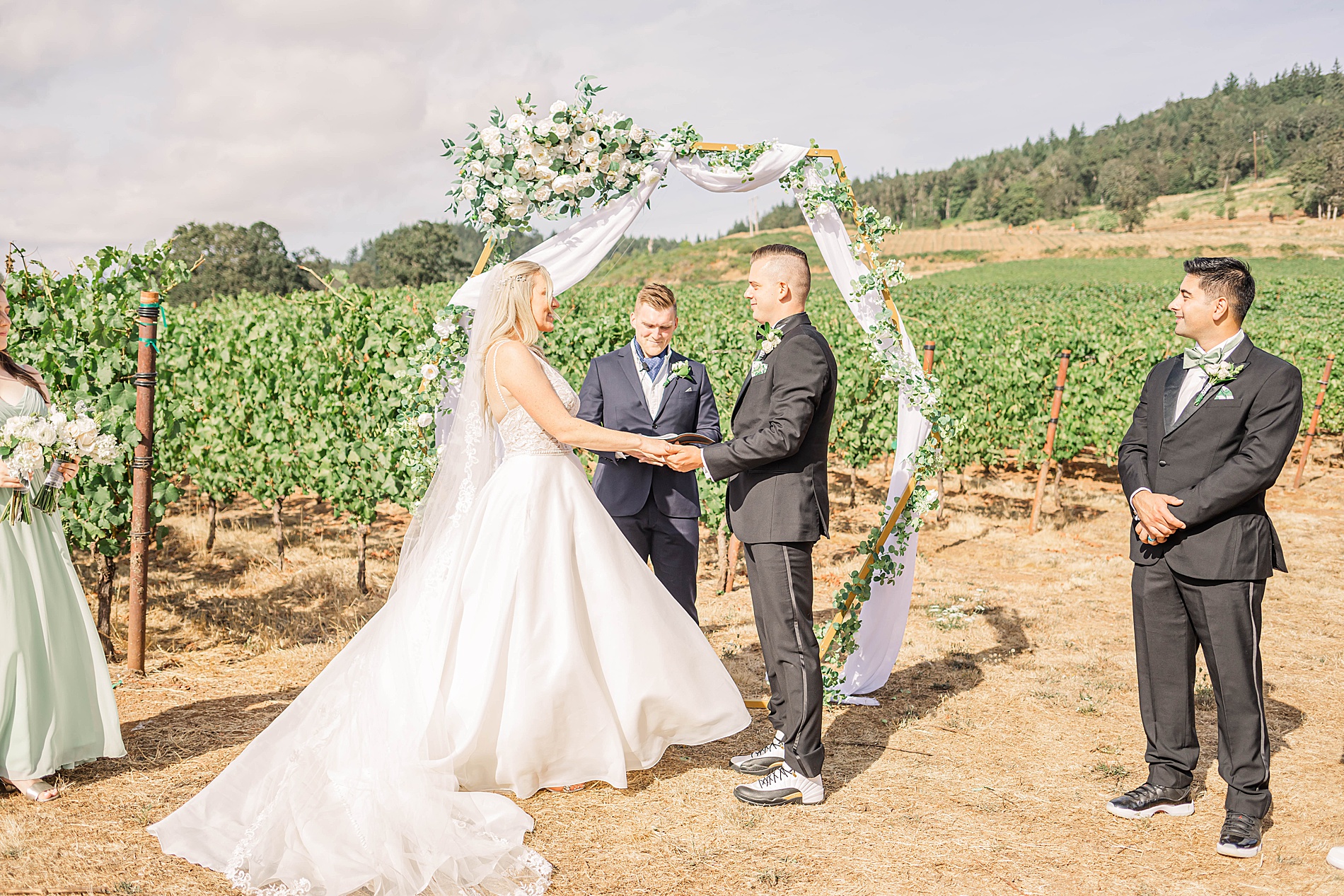 outdoor wedding ceremony at Legacy Estate Vineyard  