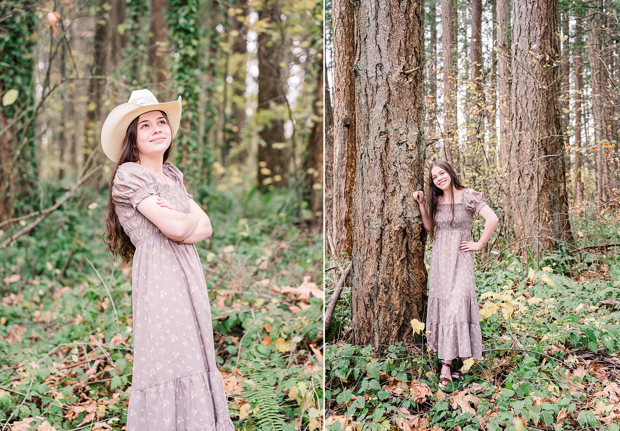 senior portraits in Oregon forest