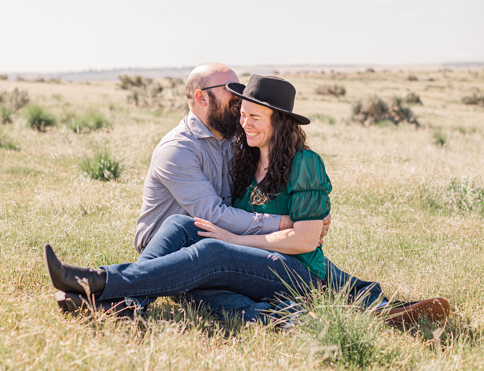 couples portraits of husband and wife during family session in Nampa, Idaho