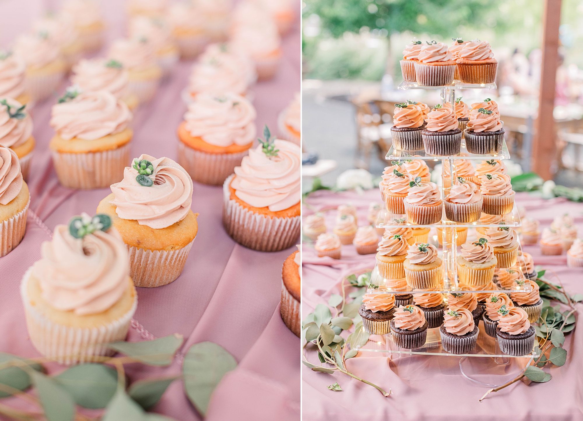 cupcakes from Intimate Backyard Oregon Wedding