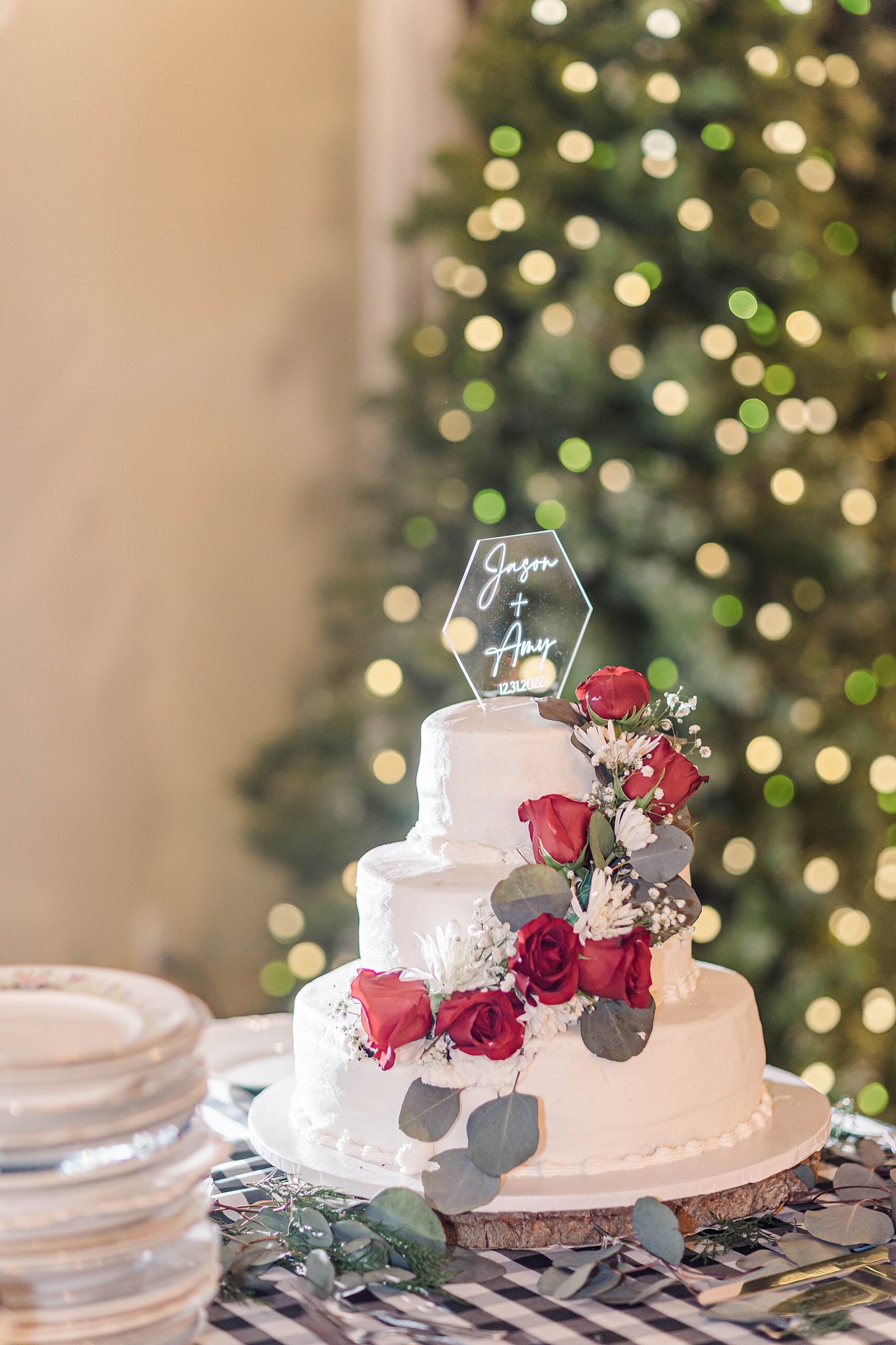 wedding cake from Romantic Winter Wedding